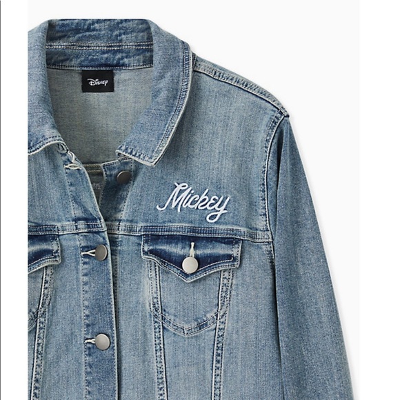 Torrid Sz 0 Disney Mickey Rainbow Denim Jacket - Picture 3 of 5